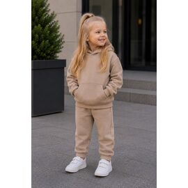 Костюм дитячий спортивний теплий на дівчинку 119 beige р.98-116 "Marimaks" недорого оптом від прямого постачальника