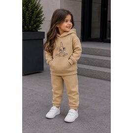 Костюм дитячий спортивний теплий на дівчинку 995 beige р.98-116 "Marimaks" недорого оптом від прямого постачальника