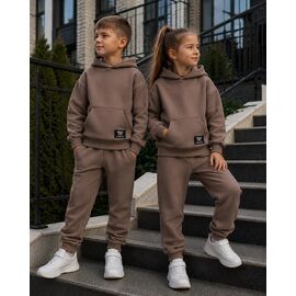 Костюм дитячий спортивний теплий унісекс 881 brown р.122-140 "Marimaks" недорого оптом від прямого постачальника