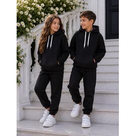 Фотография Костюм детский спортивный тёплый унисекс 174 black р.146-164 "Marimaks" недорого оптом от прямого поставщика