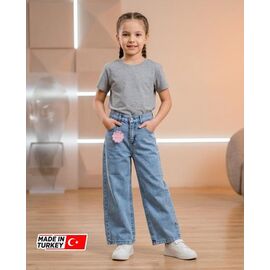 Джинси дитячі на дівчинку 3051 l.blue р.6-10 "MMZ" недорого оптом від прямого постачальника