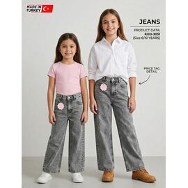Джинси дитячі на дівчинку 3051 l.grey р.6-10 "MMZ" недорого оптом від прямого постачальника
