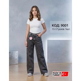 Джинси дитячі на дівчинку 9001 grey р.13-17 "MMZ" недорого оптом від прямого постачальника