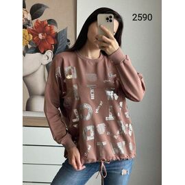 Светр жіночий 2590 brown р.48-54 "FSN" недорого оптом від прямого постачальника