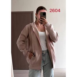 Кофта спортивна жіноча тепла 2604-1 beige р.46-52 "FSN" недорого оптом від прямого постачальника
