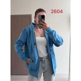 Кофта спортивна жіноча тепла 2604-1 l.blue р.46-52 "FSN" недорого оптом від прямого постачальника