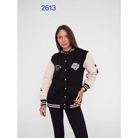 Кофта спортивна жіноча 2613 black-beige р.S-XL "FSN" недорого оптом від прямого постачальника
