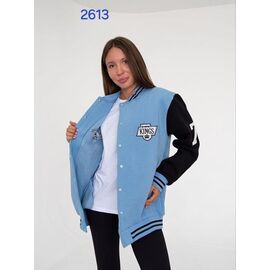 Кофта спортивна жіноча 2613 l.blue р.S-XL "FSN" недорого оптом від прямого постачальника