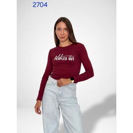 Светр жіночий 2704 wine р.42-46 "FSN" недорого оптом від прямого постачальника