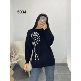 Светр жіночий 5034 black р.46-52 "FSN" недорого оптом від прямого постачальника