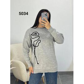 Светр жіночий 5034 grey р.46-52 "FSN" недорого оптом від прямого постачальника