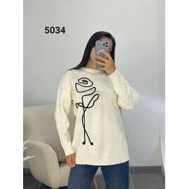 Светр жіночий 5034 white р.46-52 "FSN" недорого оптом від прямого постачальника