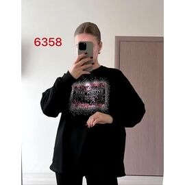Светр жіночий 6358 black р.48-54 "FSN" недорого оптом від прямого постачальника