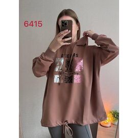 Светр жіночий 6415 brown р.52-58 "FSN" недорого оптом від прямого постачальника