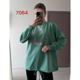 Светр жіночий 7064 green р.48-54 "FSN" недорого оптом від прямого постачальника