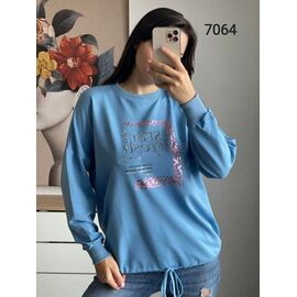 Светр жіночий 7064 l.blue р.48-54 "FSN" недорого оптом від прямого постачальника