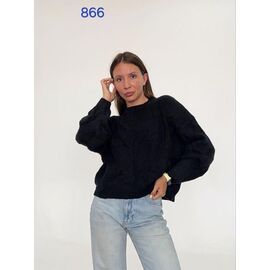 Светр жіночий 866 black р.42-50 "FSN" недорого оптом від прямого постачальника