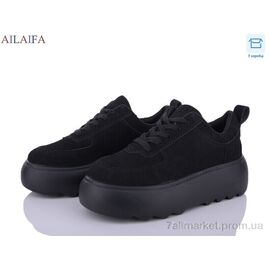 Кросівки жіночі модні Весна/осінь 6035 black (6 пар р.36-41) "Ailaifa" недорого оптом від прямого постачальника
