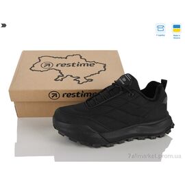 Кросівки чоловічі модні Весна/осінь AMZ26819 black (8 пар р.41-45) "Restime" недорого оптом від прямого постачальника