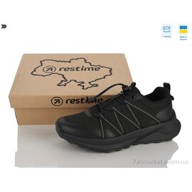 Кросівки чоловічі модні Весна/осінь AM026710 black (8 пар р.41-45) "Restime" недорого оптом від прямого постачальника