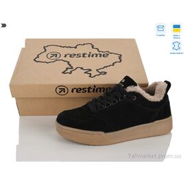 Кросівки жіночі модні Зима AWZ26806 black (8 пар р.36-40) "Restime" недорого оптом від прямого постачальника