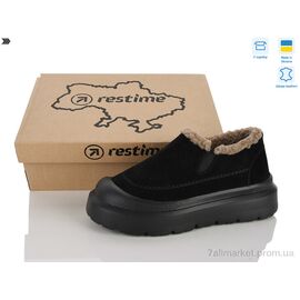Сліпони жіночі тканинні Зима AWZ26811 black (8 пар р.36-40) "Restime" недорого оптом від прямого постачальника