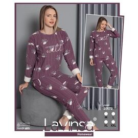 Піжама тепла жіноча 20572 purple р.M-2XL "DONELLA" недорого оптом від прямого постачальника
