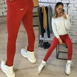 Лосини жіночі 620 red р.42-46 "VALENTINA" недорого оптом від прямого постачальника