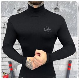 Гольф чоловічий 493 black р.S-3XL "Madoka" недорого оптом від прямого постачальника