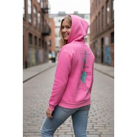 Худі жіноче 1211 pink р.M-3XL "Madoka" недорого оптом від прямого постачальника