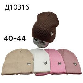 Шапка дитяча на дівчинку D10316 mix р.40-44 "SELFI" недорого оптом від прямого постачальника