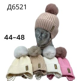 Шапка дитяча на дівчинку D6521 mix р.44-48 "SELFI" недорого оптом від прямого постачальника