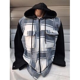 Фотография Рубашка мужская тёплая 2110 grey р.S-2XL "RING" недорого оптом от прямого поставщика
