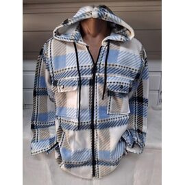 Фотография Рубашка мужская тёплая 2116 l.blue р.S-2XL "RING" недорого оптом от прямого поставщика