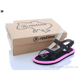 Босоніжки жіночі літні Літо TWL20911 black-pink (24 пар р.36-41) "Restime" недорого оптом від прямого постачальника