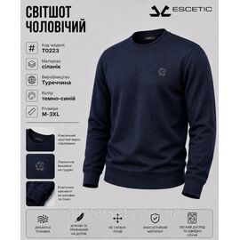 Фотография Свитшот мужской молодежный ESCETIC р-ры M-3XL (3цв) "REMAIN" недорого от прямого поставщика