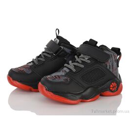 Кросівки дитячі модні Весна/осінь L204A black-red (6 пар р.26-31) "Clibee-ShoSho" недорого оптом від прямого постачальника