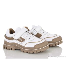 Кросівки дитячі модні Весна/осінь LC100 white-khaki (6 пар р.32-37) "Clibee-ShoSho" недорого оптом від прямого постачальника