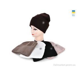Жіноча шапка Зима KM022-1 подвійна mix (5 шт. р.сітка56-60) "Angelica" недорого оптом від прямого постачальника