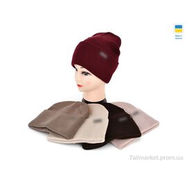 Жіноча шапка Зима KM030-1 подвійна mix (5 шт. р.сітка56-60) "Angelica" недорого оптом від прямого постачальника
