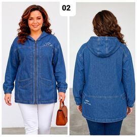 Куртка жіноча демісезонна 02 blue р.56-60 "Julia" недорого оптом від прямого постачальника