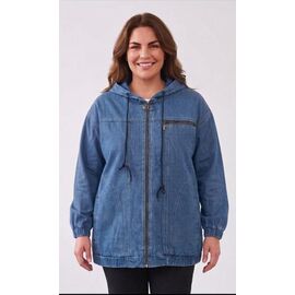 Куртка жіноча демісезонна JL1362 blue р.56-60 "Julia" недорого оптом від прямого постачальника