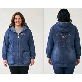 Куртка жіноча демісезонна JL1363 blue р.56-60 "Julia" недорого оптом від прямого постачальника