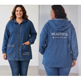 Куртка жіноча демісезонна JL1364 blue р.56-60 "Julia" недорого оптом від прямого постачальника