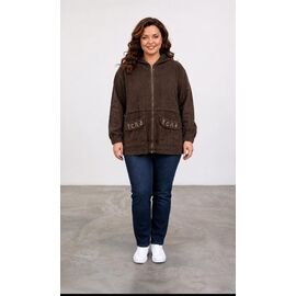 Куртка жіноча демісезонна JL1370 brown р.L-2XL "Julia" недорого оптом від прямого постачальника