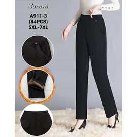 Штани жіночі утеплені A911-3 black р.60-66 "WHITE" недорого оптом від прямого постачальника
