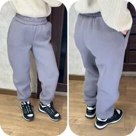 Фотография Штаны спортивные женские тёплые 301 grey р.42-56 "VALENTINA" недорого оптом от прямого поставщика