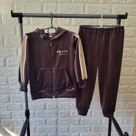 Костюм дитячий спортивний на дівчинку PR1481 brown р.98-116 "Proschenko" недорого оптом від прямого постачальника