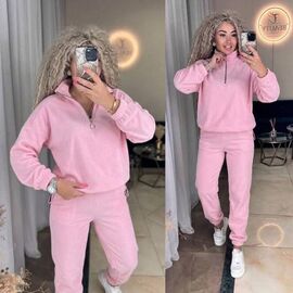 Костюм спортивний жіночий 6032 pink р.42-52 "LINDA" недорого оптом від прямого постачальника