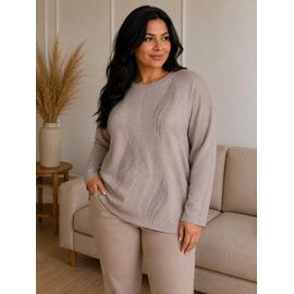 Светр жіночий 25511 beige р.52-56 "Elena&Vika" недорого оптом від прямого постачальника